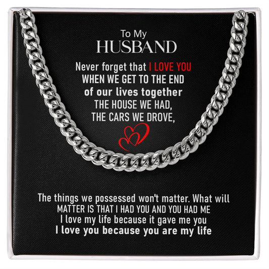 To My Husband | Cuban Link Chain